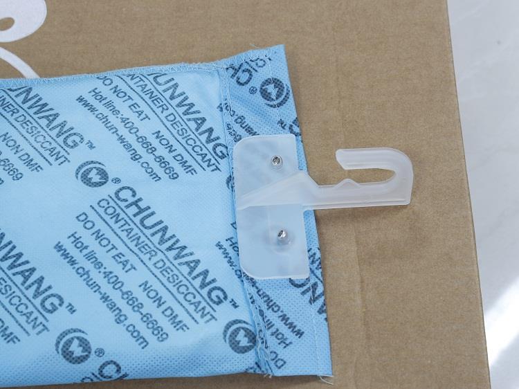 container desiccant with hook