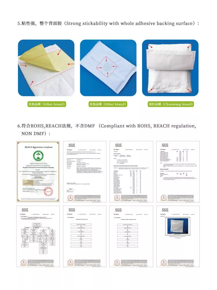 CHUNWANG Container Desiccant Adhesive-backed Strip 125g*3