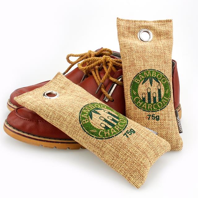 75g 100% Natural Reusable Shoe Deodorizer Bamboo Charcoal Air Freshener Bag
