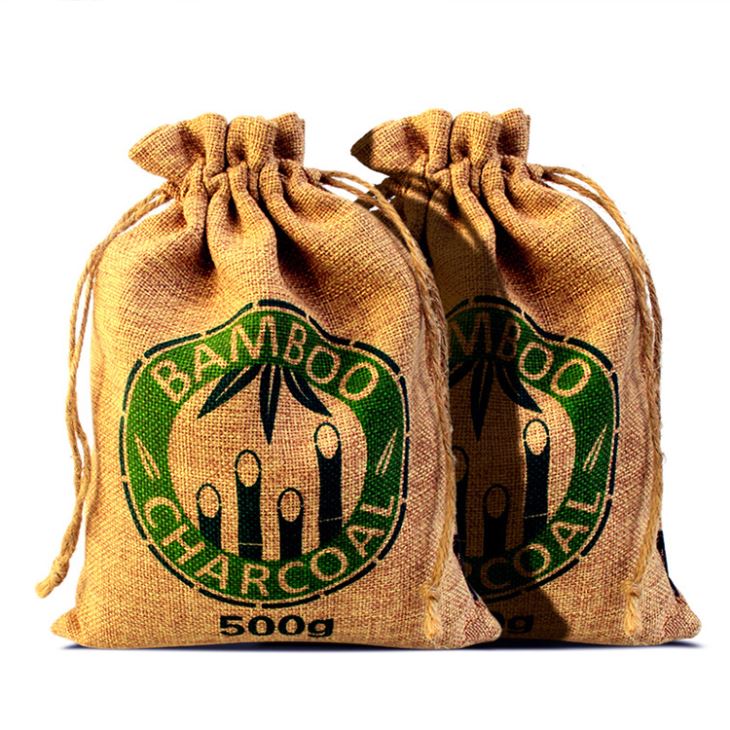 Kokusuz çanta bambu kömür renkli