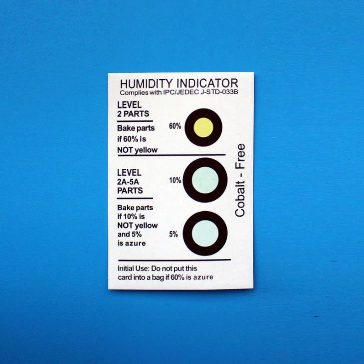 Factory Price Humidity Indicator Card