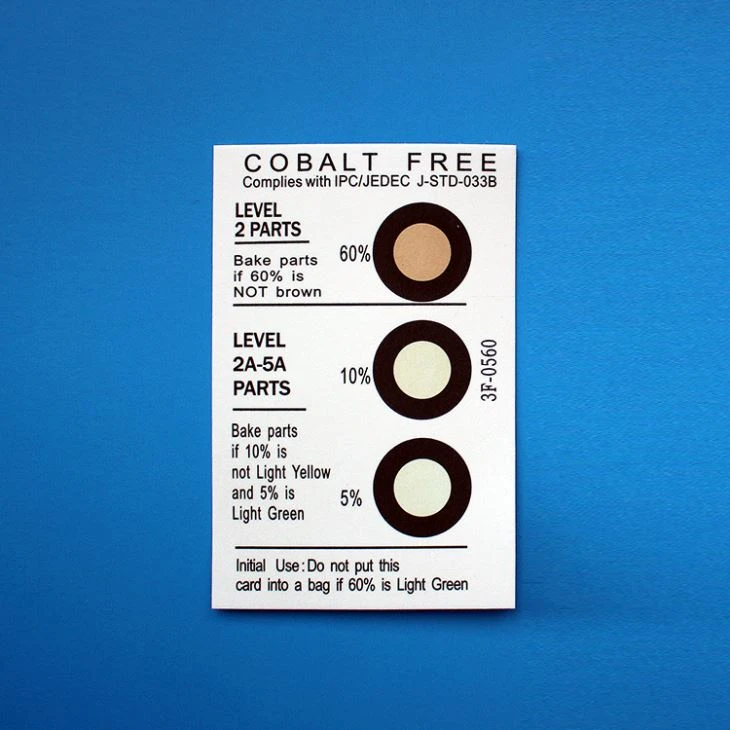 High Efficient Humidity Indicator Card 3 To 6 Dots