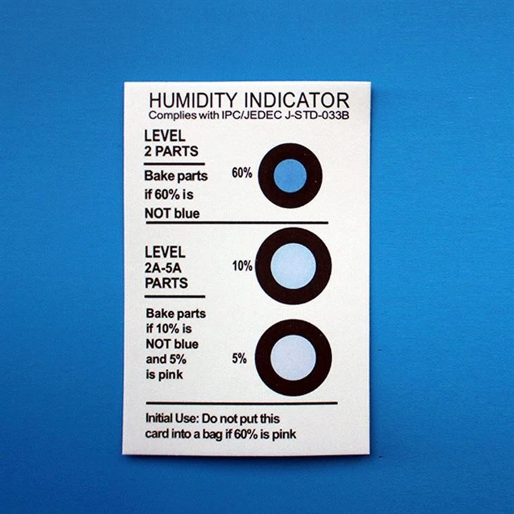 Humidity Indicator Card With Level 5-10-60