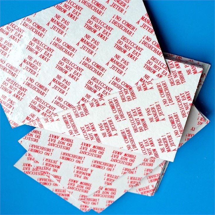 Natural Fiber Desiccant With A Self-adhesive Sticker
