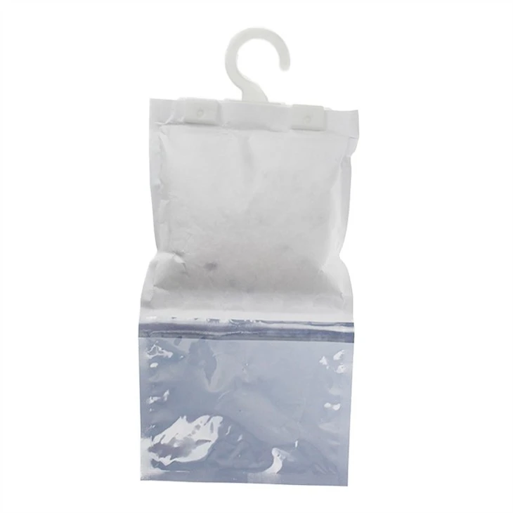 Plastic Fragrance Dehumidifier Hangers Moisture Absorber Bag For Cabinet